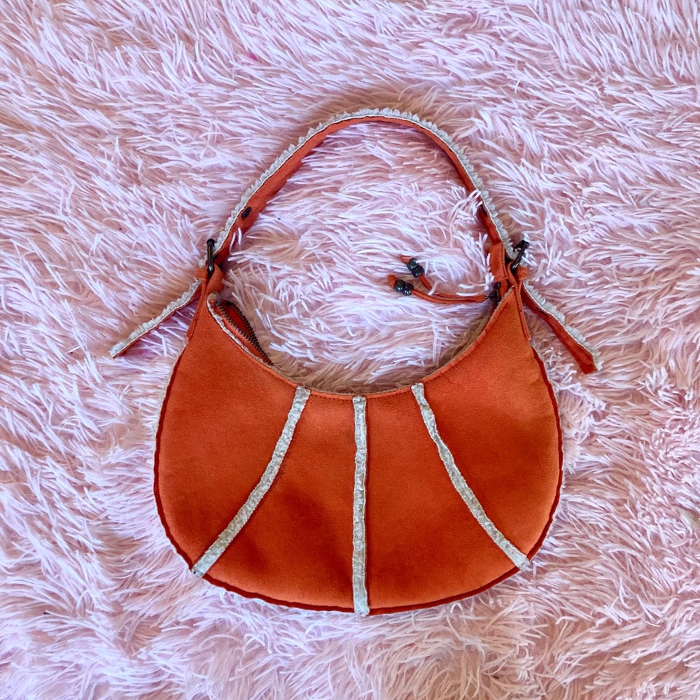 Early 2000s Sherpa trimmed orange purse
